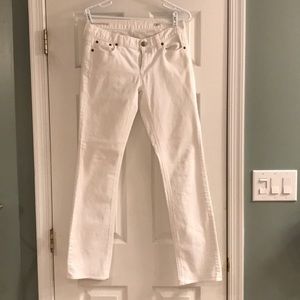 J Crew Matchstick White Jeans